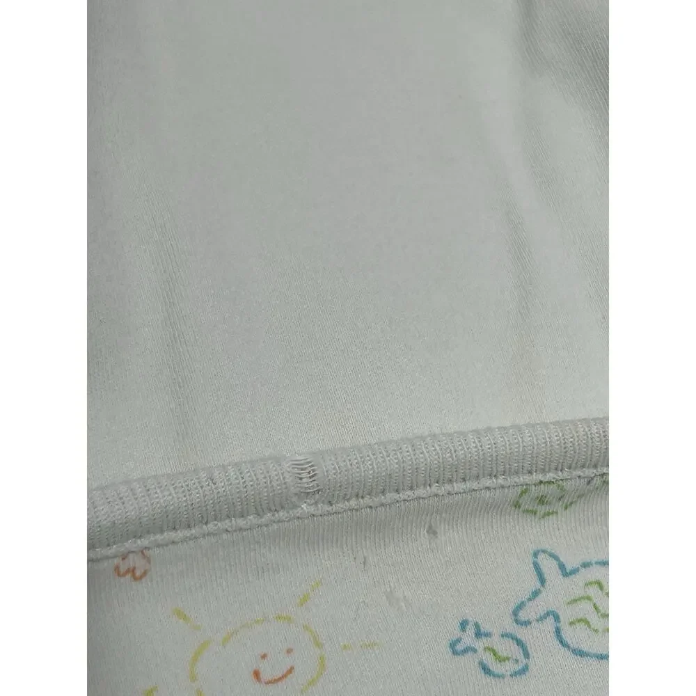 Vintage Oshkosh Baby B’Gosh Baby Blanket Cotton Fish Sun Crab Starfish Shell